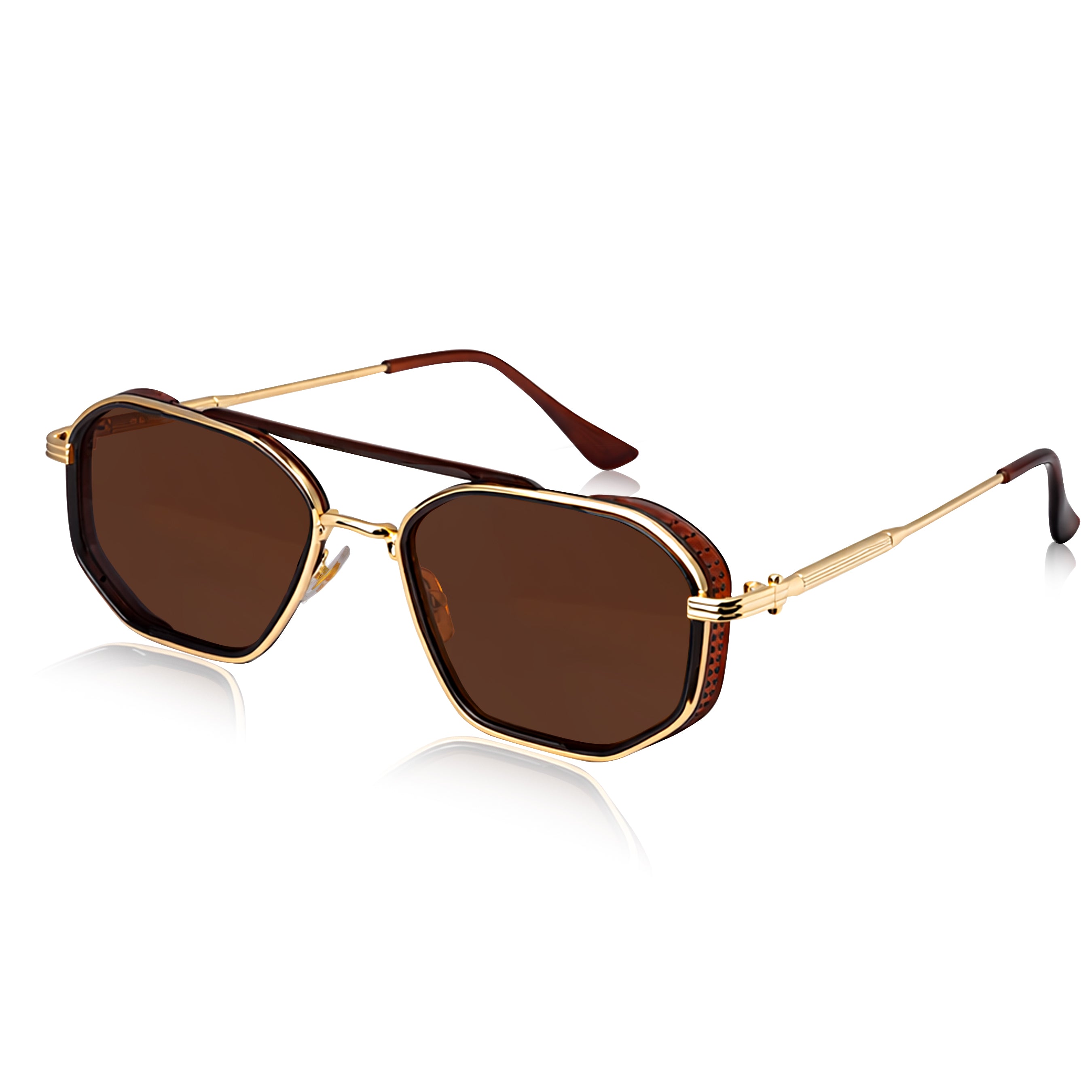 Dervin UV Protected Square Sunglasses for Men & Women, Black Gradient Lens, Polycarbonate Frame, Classic Style, Everyday Wear