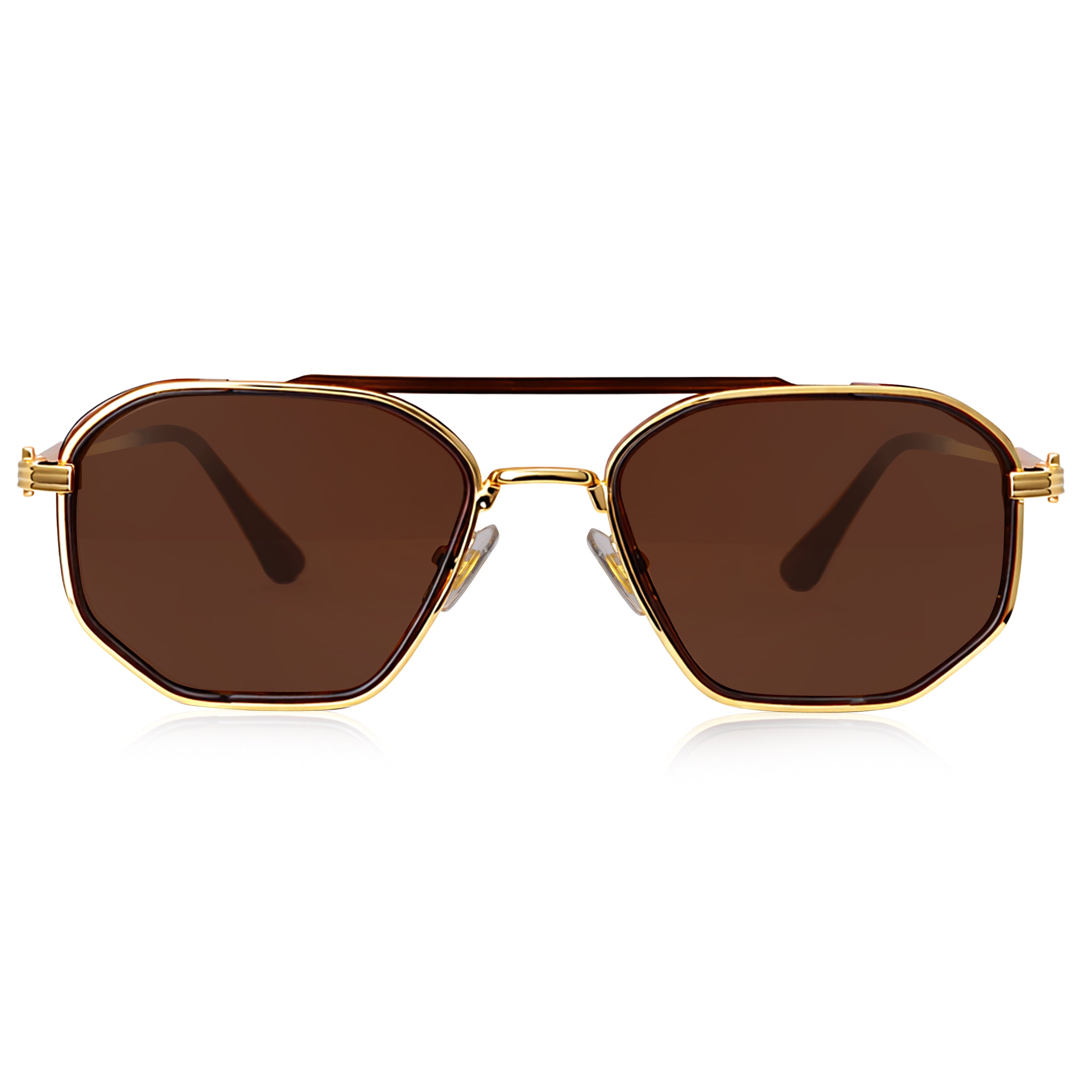 Dervin UV Protected Square Sunglasses for Men & Women, Black Gradient Lens, Polycarbonate Frame, Classic Style, Everyday Wear