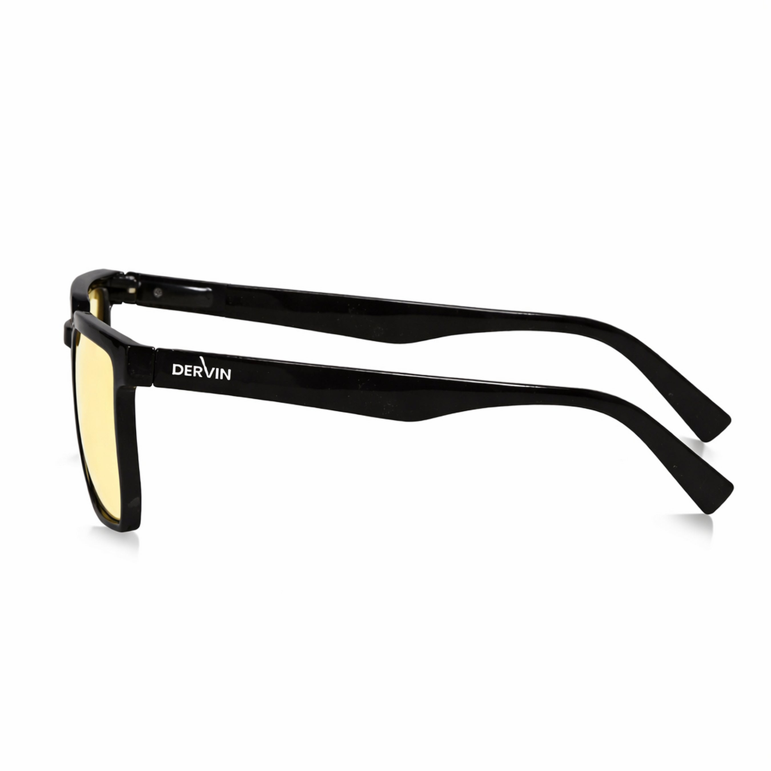 Dervin UV Protected Full Rim Square Polarized Driving, Riding Sunglasses for Men & Women (Yellow)