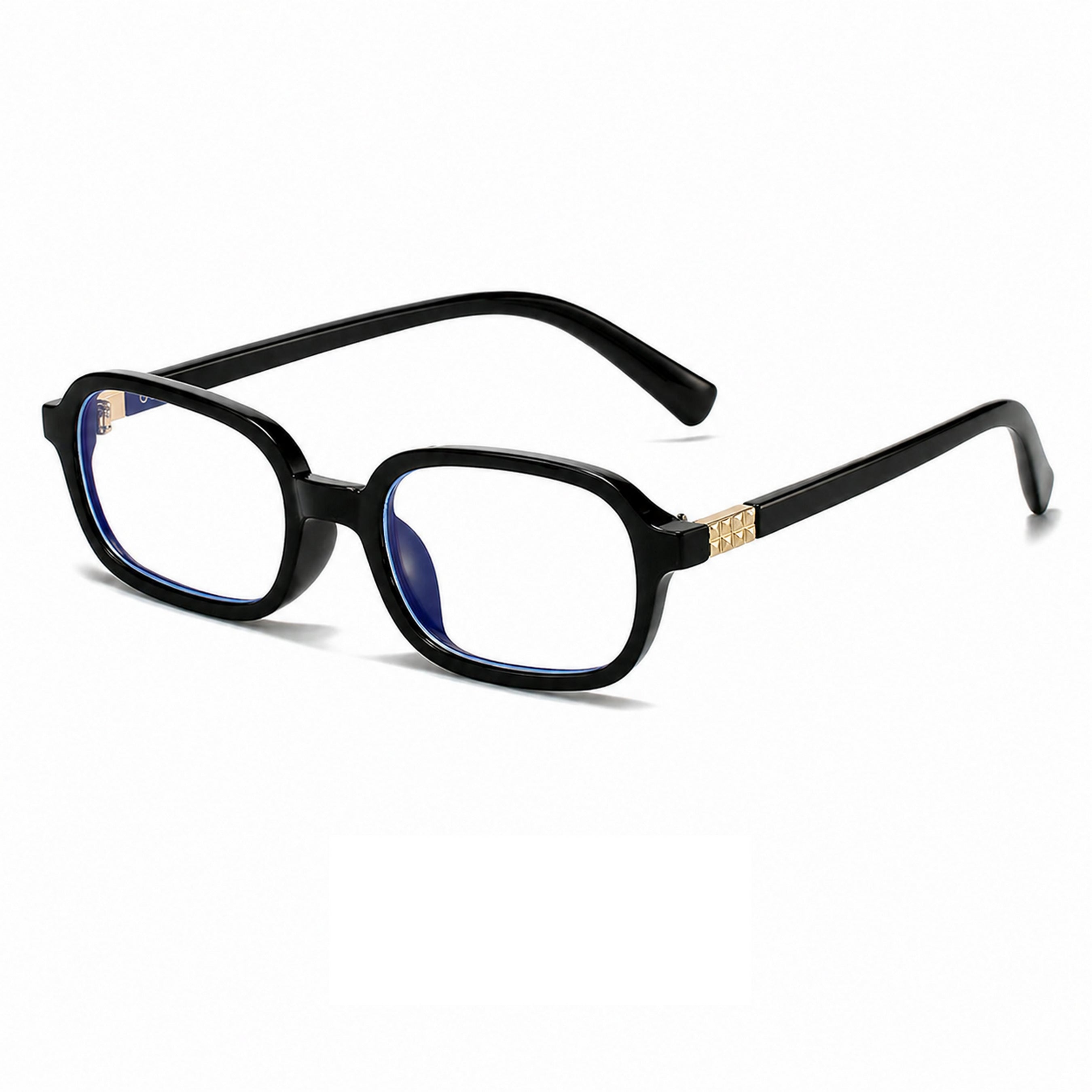 Dervin Blue Light Blocking Eyeglasses for Men & Women | Zero Power, Anti-Glare, Rectangular Frame, UV Protection, Lightweight Blue Cut Glasses for Computer/Tablet/Laptop/Mobile