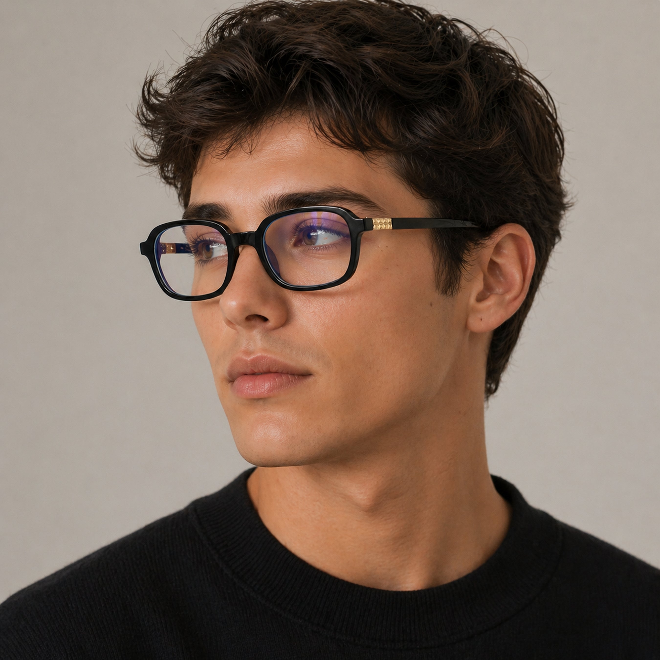 Dervin Blue Light Blocking Eyeglasses for Men & Women | Zero Power, Anti-Glare, Rectangular Frame, UV Protection, Lightweight Blue Cut Glasses for Computer/Tablet/Laptop/Mobile