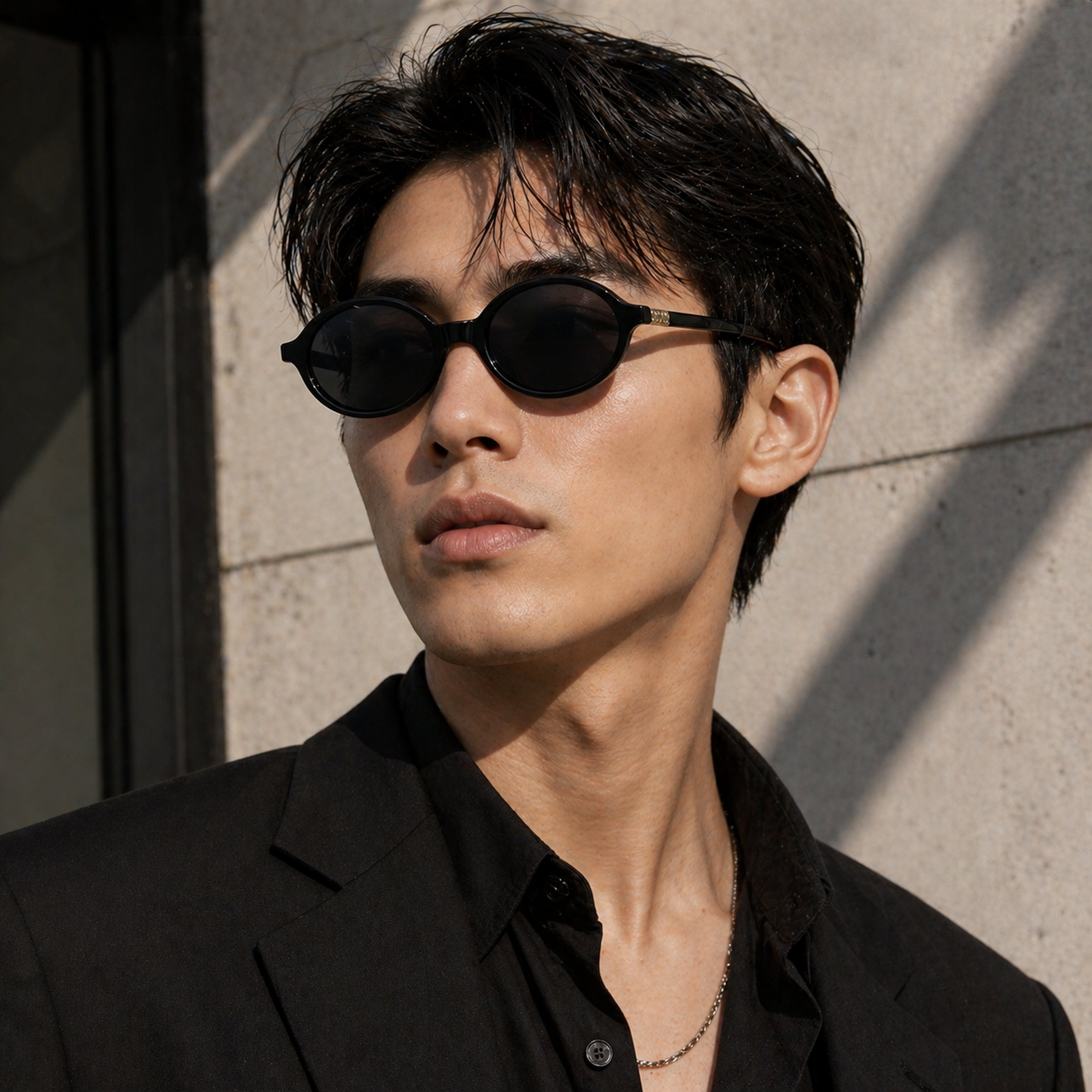 Dervin Retro Oval Sunglasses For Women & Men | Trending, Stylish & Fashion Sunglasses | UV 400 Protection (Black)