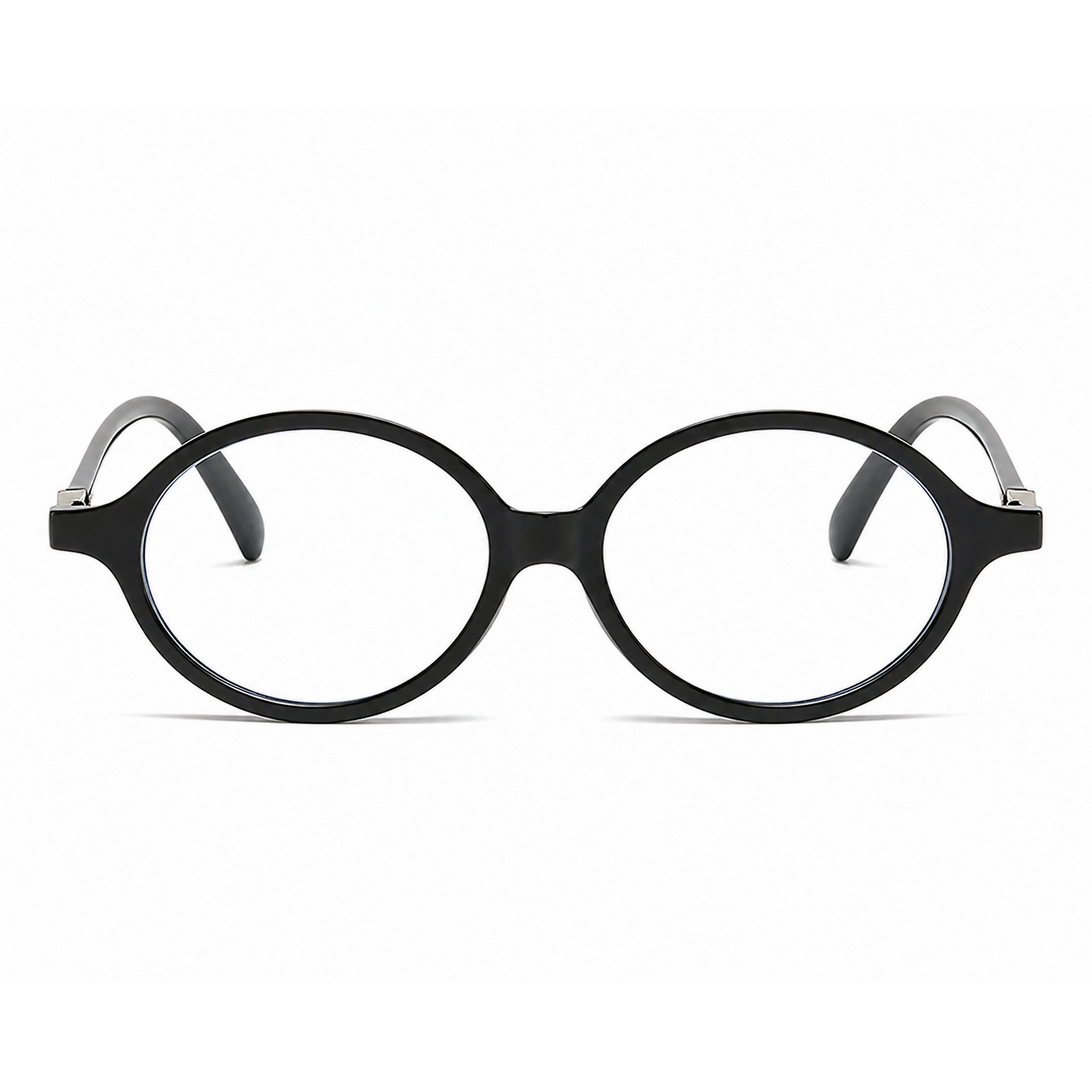Dervin Blue Light Blocking Eyeglasses for Men & Women | Zero Power, Anti-Glare, Oval Frame, UV Protection, Lightweight Blue Cut Glasses for Computer/Tablet/Laptop/Mobile