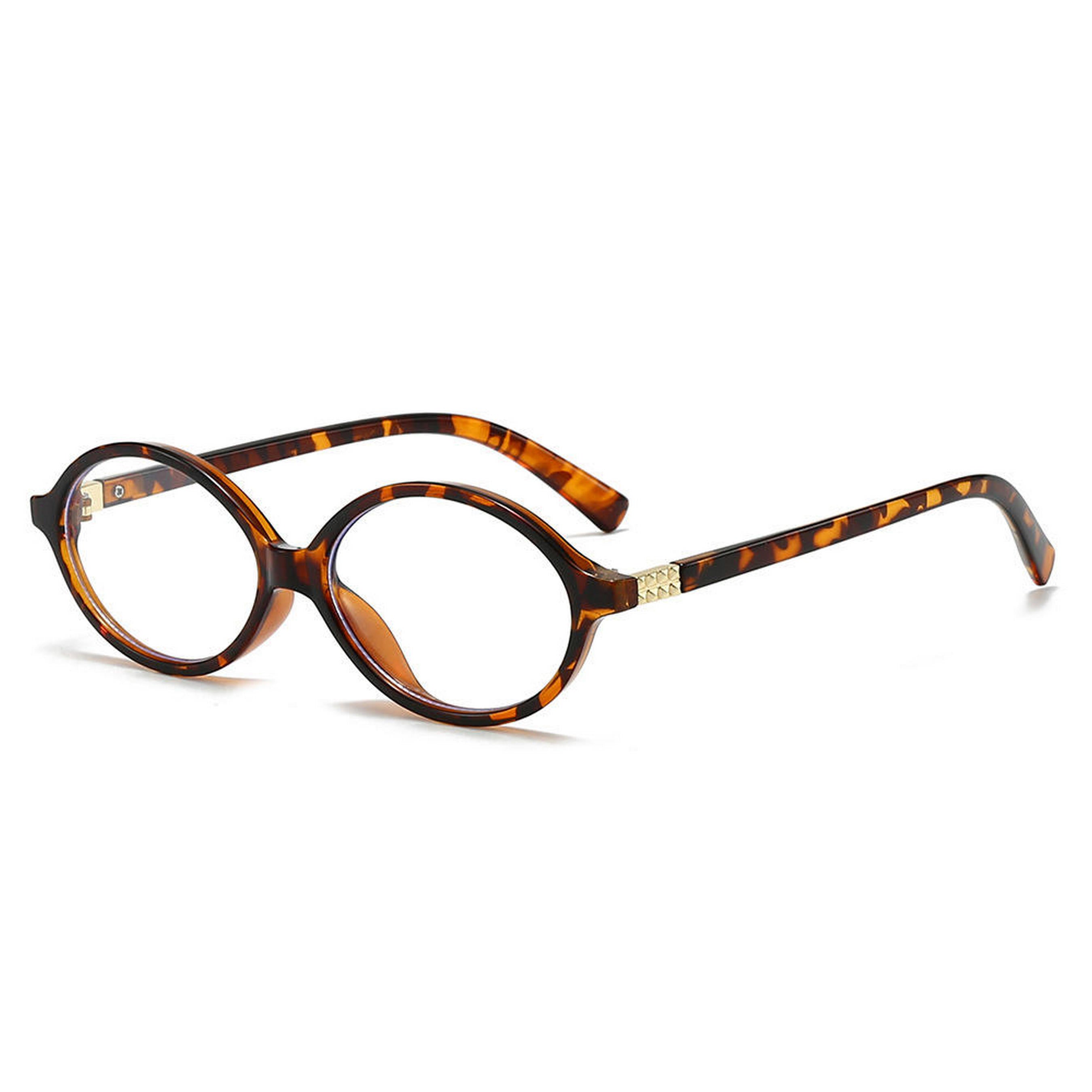 Dervin Blue Light Blocking Eyeglasses for Men & Women | Zero Power, Anti-Glare, Oval Frame, UV Protection, Lightweight Blue Cut Glasses for Computer/Tablet/Laptop/Mobile