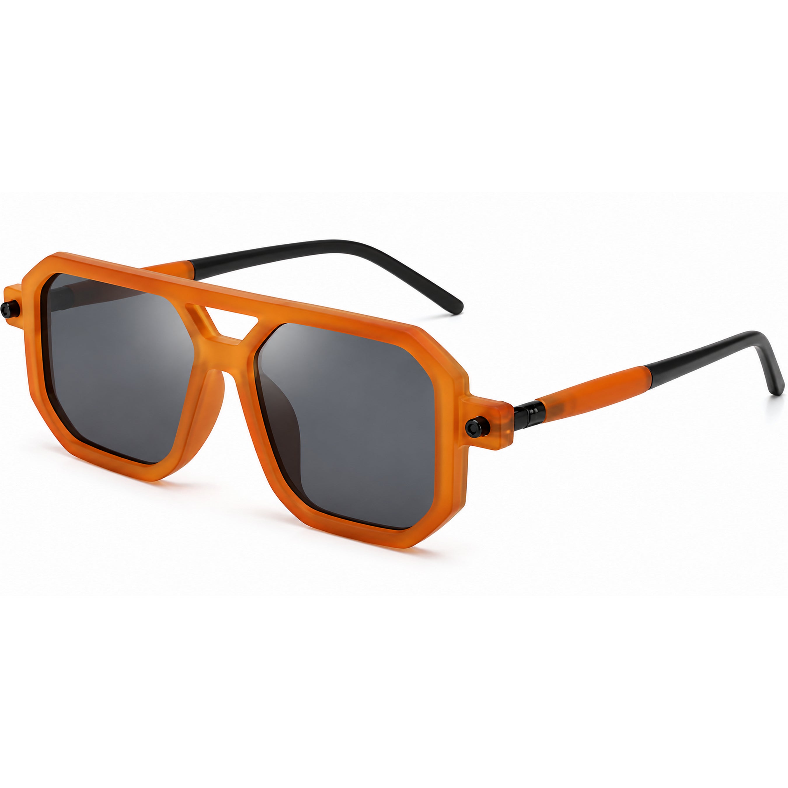 Dervin UV Protected Retro Square Sunglasses For Men & Women (Grey-Pink)