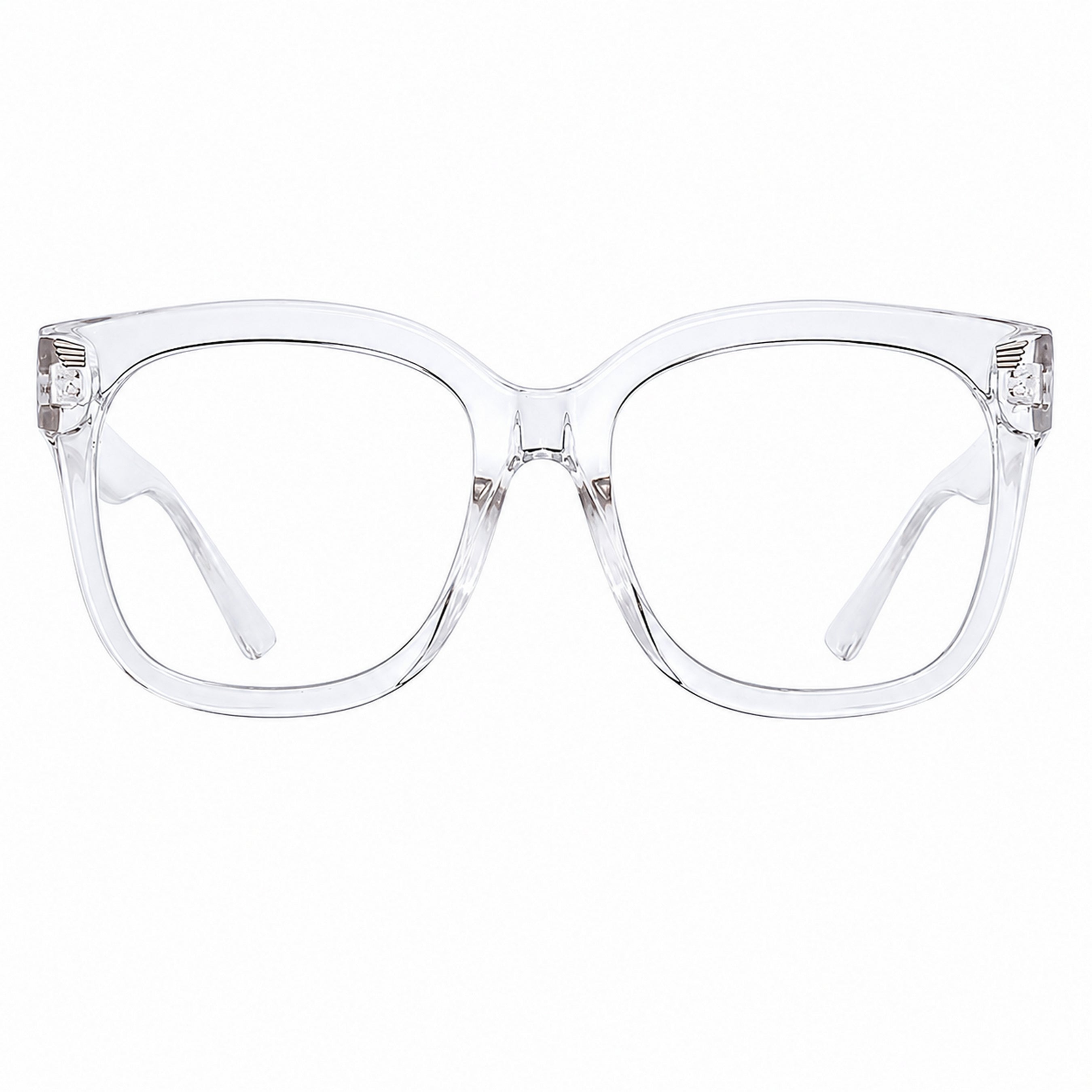 Dervin Unisex Blue Light Blocking, Blue Cut Anti Glare Oversized Computer Glasses for Eye Protection from UV by Tablet, Laptop, Mobile (Clear)