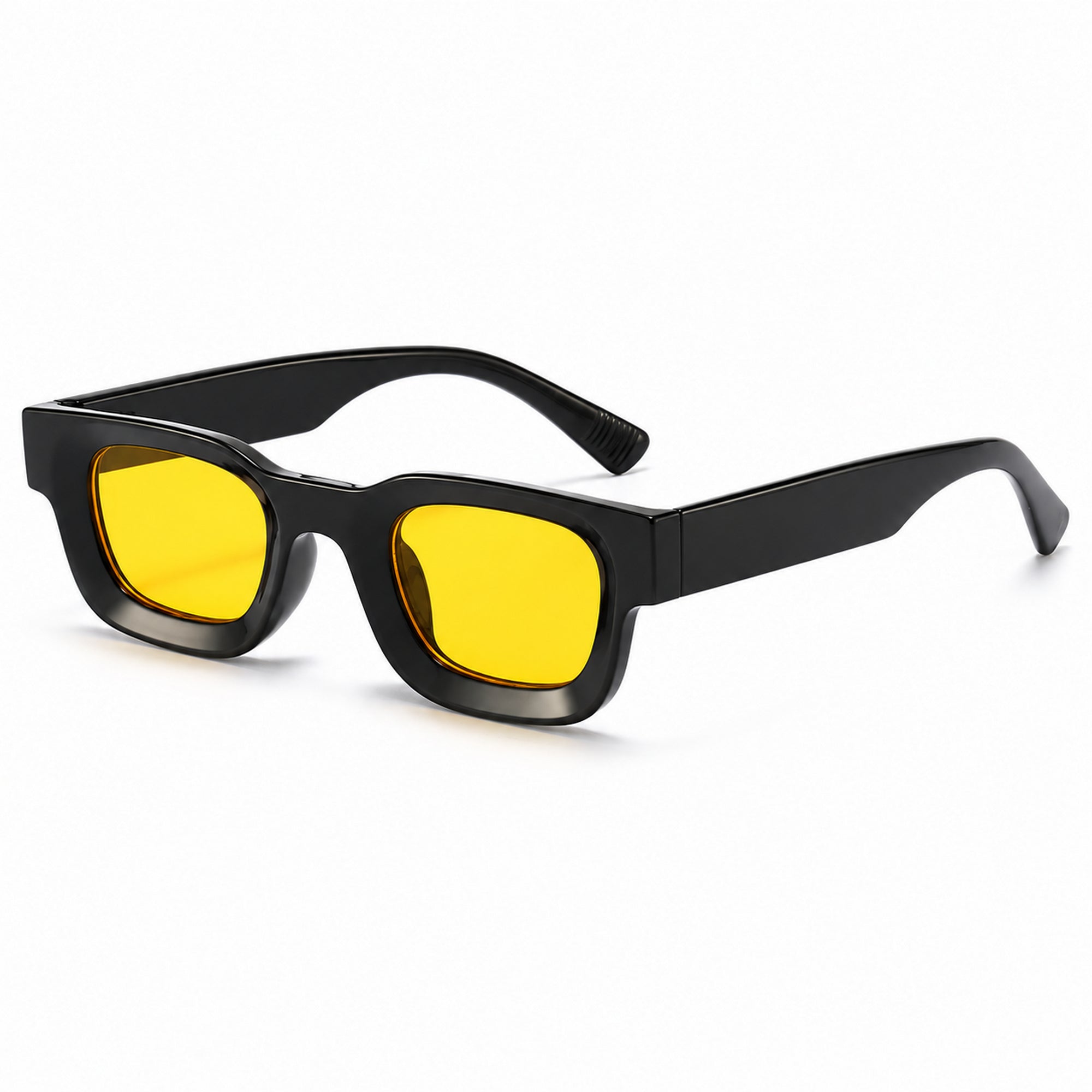 Dervin UV Protected Square Sunglasses for Men and Women (Black)