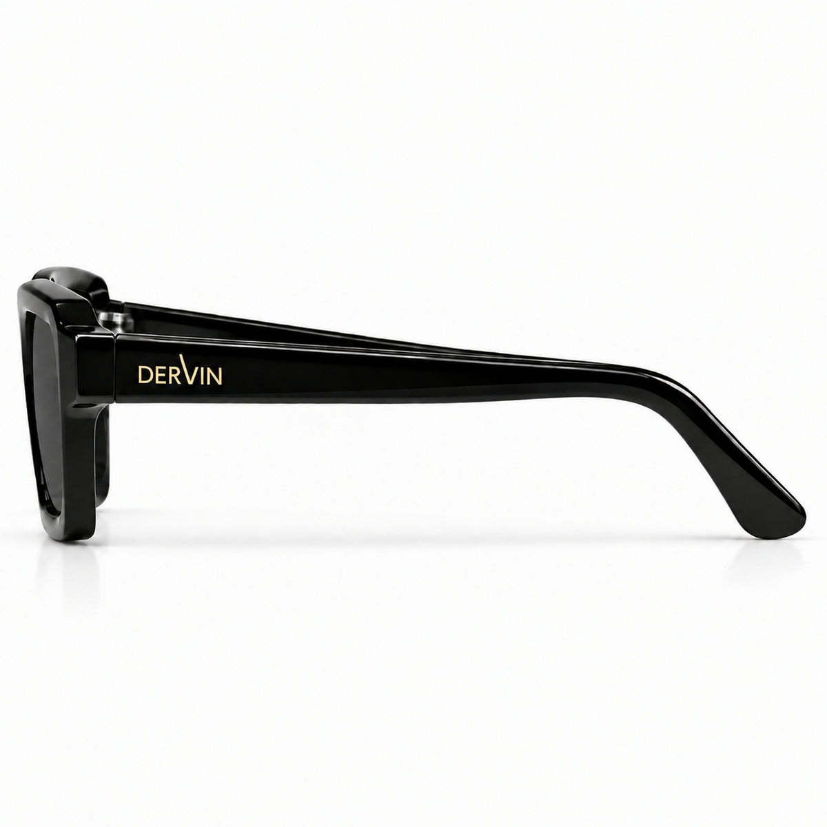 Dervin UV Protected Retro Square Sunglasses for Men and Women (Black)