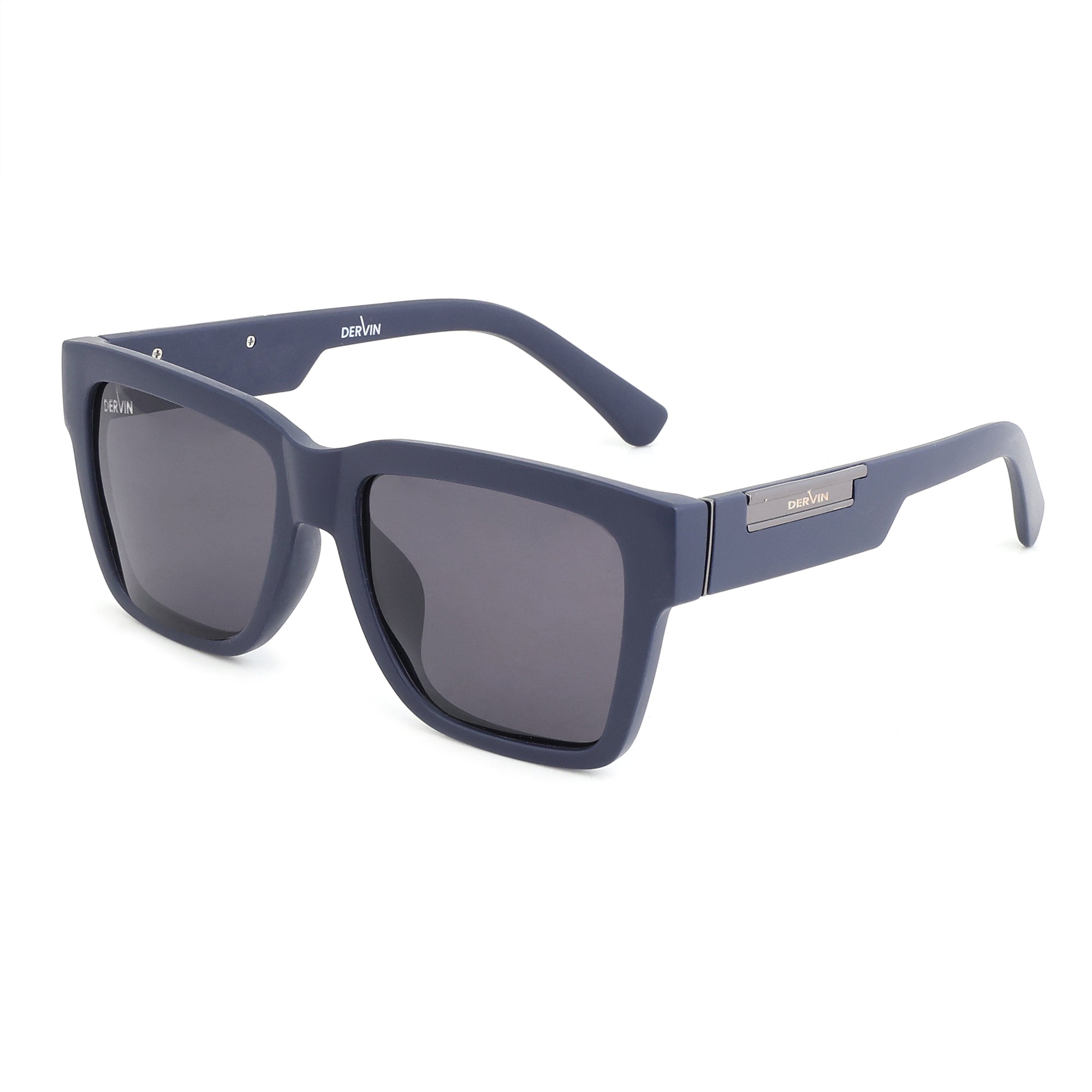 Dervin UV Protection Polarized Oversized Square Sunglasses for Men and Women (Black-Black)