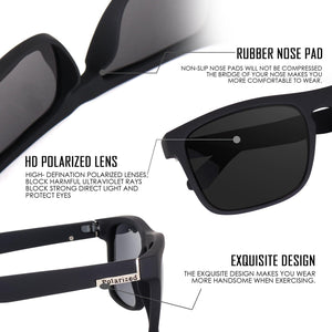 UV Protected Retro Square Polarized Sunglasses for Men and Women - Dervin