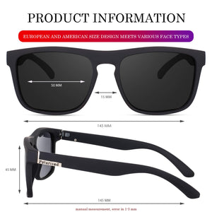 UV Protected Retro Square Polarized Sunglasses for Men and Women - Dervin