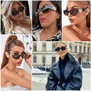 UV Protected Retro Rectangular Sunglasses for Men & Women - Dervin