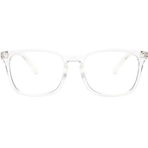 Blue Light Blocking Transparent Square Eyeglasses for Men & Women - Dervin