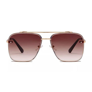 Dervin UV Protected Driving Pilot Gradient Metal Body Square Sunglasses for Men and Women - Dervin