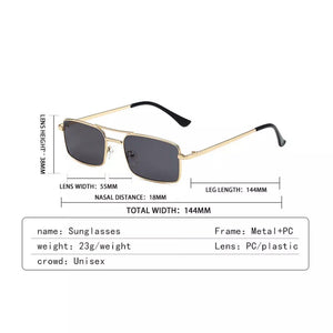 Dervin Ultra Light UV 400 Rectangular Sunglasses for Men & Women (Black) - Dervin