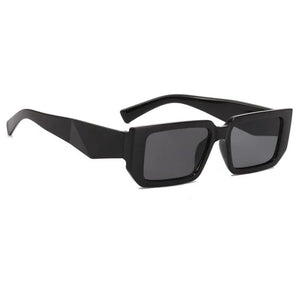 Dervin UV Protection Rectangular wide leg Sunglasses for Men and Women (Black) - Dervin