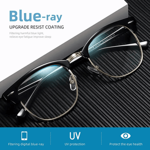 Dervin Blue Light Blocking Blue Cut Zero Power anti-glare Square Eyeglasses, Frame for Eye Protection from UV by Computer/Tablet/Laptop/Mobile - Dervin
