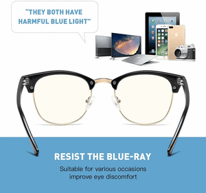 Dervin Blue Light Blocking Blue Cut Zero Power anti-glare Square Eyeglasses, Frame for Eye Protection from UV by Computer/Tablet/Laptop/Mobile - Dervin