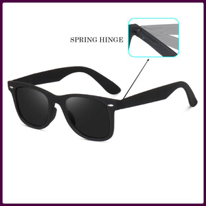 Dervin Square Sunglasses for Men & Women - Medium (Black) - Dervin
