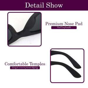 Dervin Square Sunglasses for Men & Women - Medium (Black) - Dervin