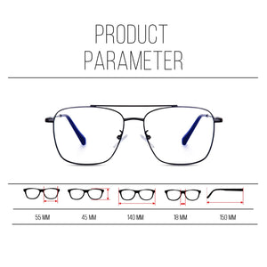 Dervin Blue Light Blocking Blue Cut Zero Power anti-glare Retro Square Eyeglasses, Frame for Eye Protection from UV by Computer/Tablet/Laptop/Mobile (Golden) - Dervin