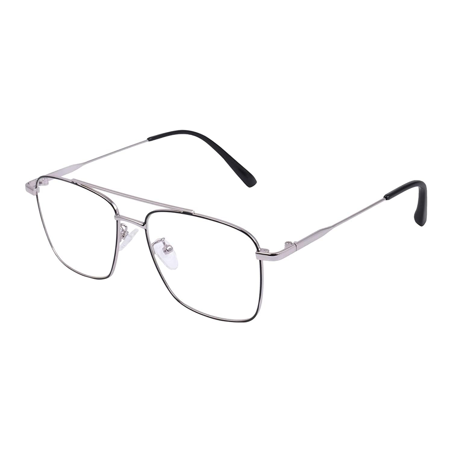 Dervin Blue Light Blocking Blue Cut Zero Power anti-glare Retro Square Eyeglasses, Frame for Eye Protection from UV by Computer/Tablet/Laptop/Mobile (Golden) - Dervin