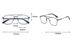 Dervin Blue Light Blocking Blue Cut Zero Power anti-glare Retro Square Eyeglasses, Frame for Eye Protection from UV by Computer/Tablet/Laptop/Mobile (Golden) - Dervin