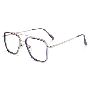 Dervin Blue Light Blocking Blue Cut Zero Power anti-glare Retro Square Eyeglasses, Frame for Eye Protection from UV by Computer/Tablet/Mobile/Laptop - Dervin