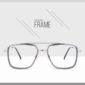 Dervin Blue Light Blocking Blue Cut Zero Power anti-glare Retro Square Eyeglasses, Frame for Eye Protection from UV by Computer/Tablet/Mobile/Laptop - Dervin