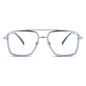 Dervin Blue Light Blocking Blue Cut Zero Power anti-glare Retro Square Eyeglasses, Frame for Eye Protection from UV by Computer/Tablet/Mobile/Laptop - Dervin