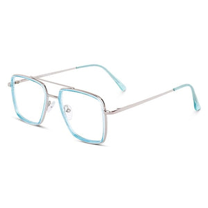 Dervin Blue Light Blocking Blue Cut Zero Power anti-glare Retro Square Eyeglasses, Frame for Eye Protection from UV by Computer/Tablet/Mobile/Laptop - Dervin