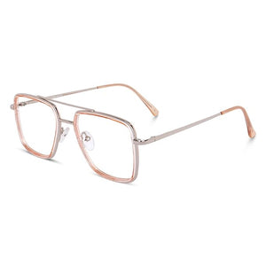 Dervin Blue Light Blocking Blue Cut Zero Power anti-glare Retro Square Eyeglasses, Frame for Eye Protection from UV by Computer/Tablet/Mobile/Laptop - Dervin