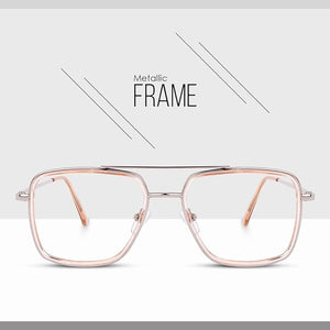 Dervin Blue Light Blocking Blue Cut Zero Power anti-glare Retro Square Eyeglasses, Frame for Eye Protection from UV by Computer/Tablet/Mobile/Laptop - Dervin