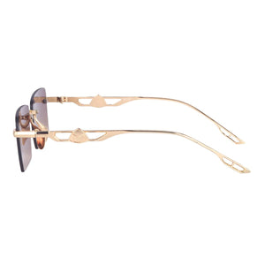 Dervin UV Protected Rectangular Rimless Sunglasses for Men and Women - Dervin