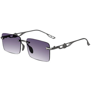Dervin UV Protected Rectangular Rimless Sunglasses for Men and Women - Dervin