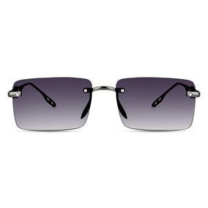 Dervin UV Protected Rectangular Rimless Sunglasses for Men and Women - Dervin
