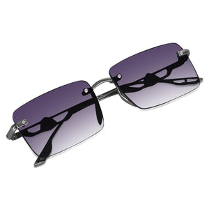 Dervin UV Protected Rectangular Rimless Sunglasses for Men and Women - Dervin