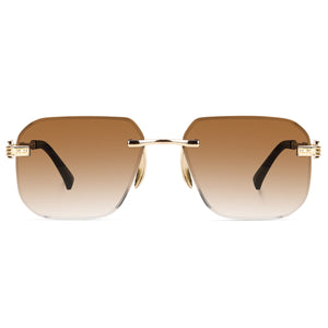 Dervin UV Protected Square Rimless Sunglasses for Men and Women - Dervin