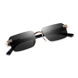 Dervin Rectangular Rimless Sunglasses for Men and Women - Dervin