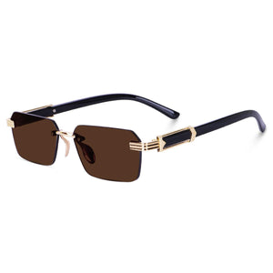 Dervin Rectangular Rimless Sunglasses for Men and Women - Dervin
