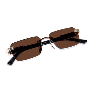 Dervin Rectangular Rimless Sunglasses for Men and Women - Dervin