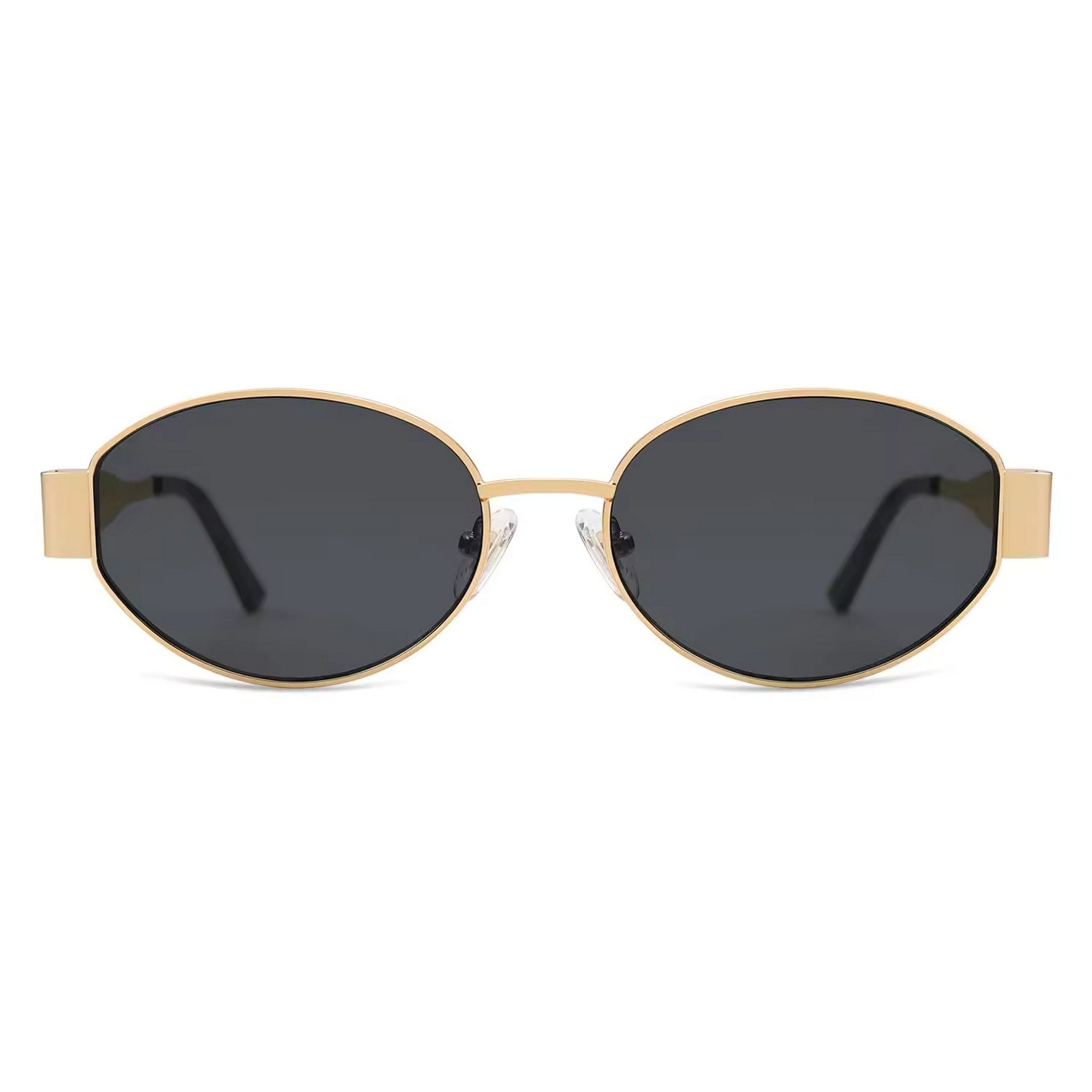 Dervin Fashionable Retro Oval Sunglasses for Women & Men | Trendy, Stylish & Classic 90s-Inspired Design | UV400 Protection & Durable Metal Frame