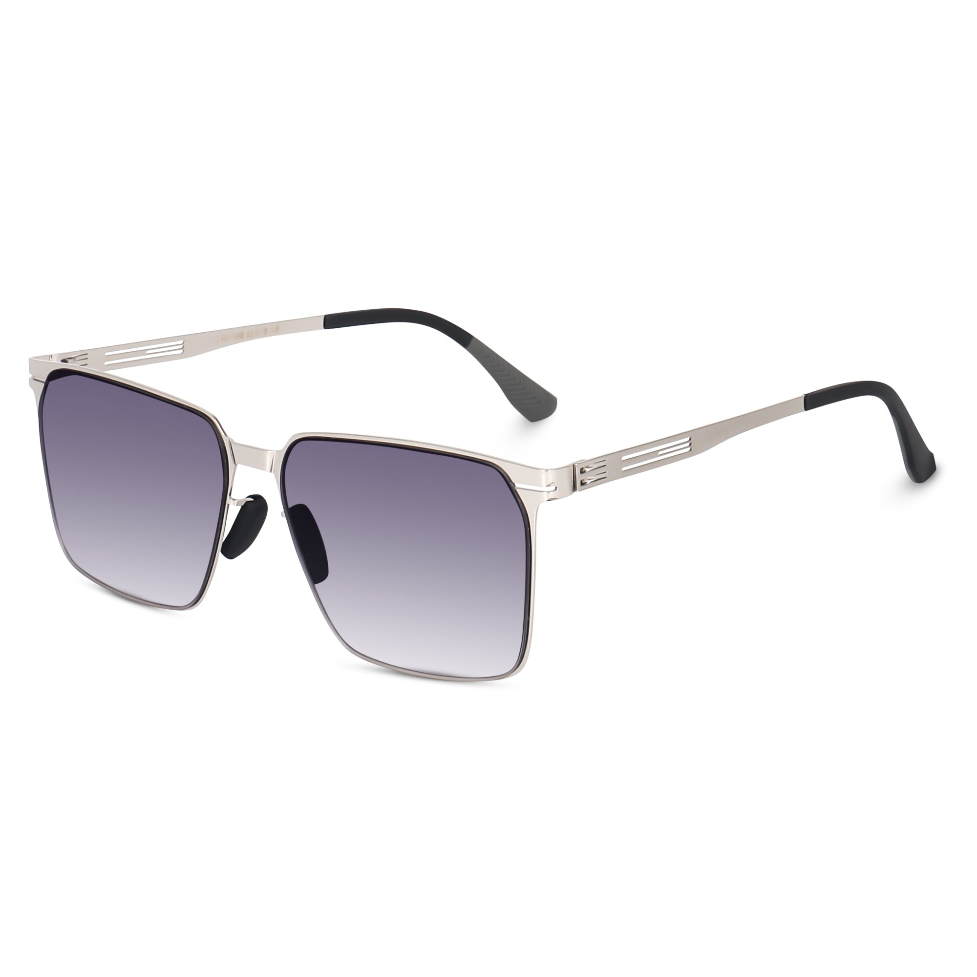 Dervin UV Protected Rectangular Sunglasses for Men & Women | Latest Trendy Design | Lightweight & Stylish Eyewear (Large Size)