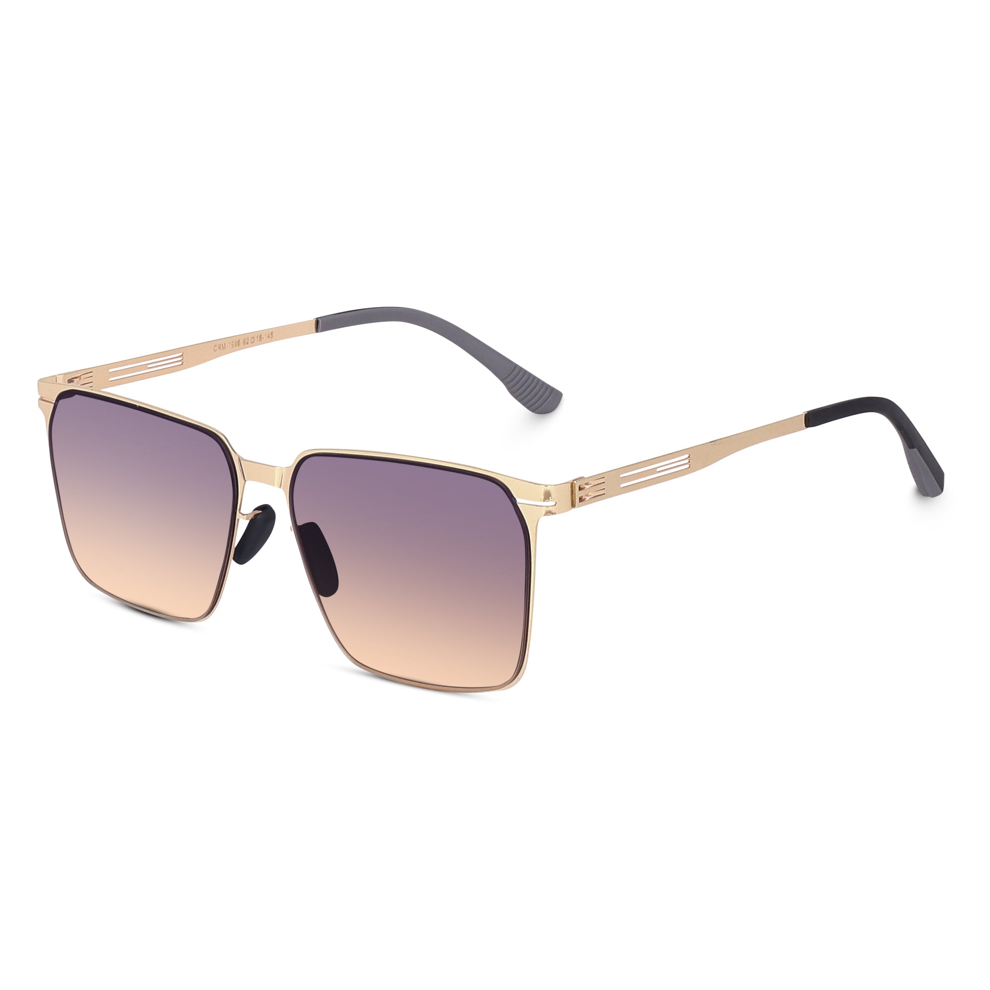 Dervin UV Protected Rectangular Sunglasses for Men & Women | Latest Trendy Design | Lightweight & Stylish Eyewear (Large Size)