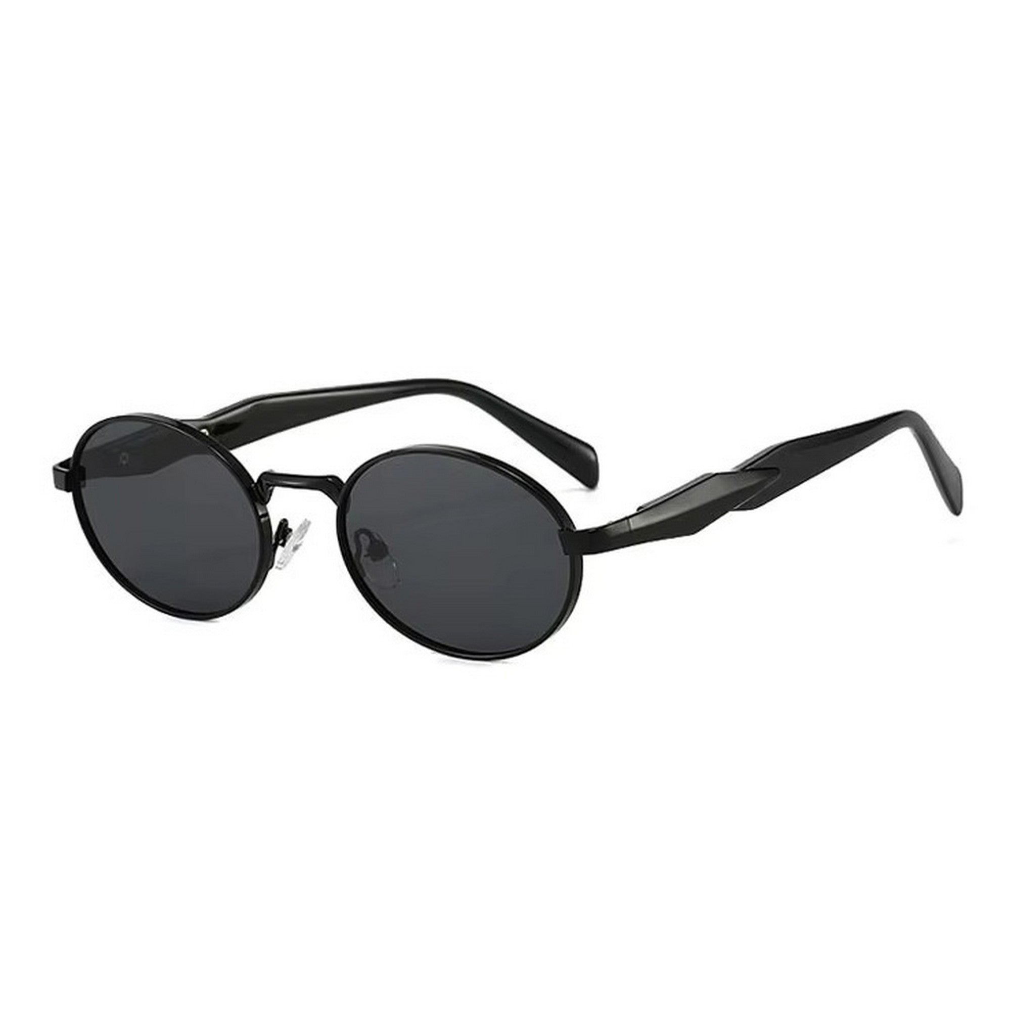 Dervin Retro Oval Sunglasses for Men & Women | Metal Frame | UV400 Protection | Durable, Stylish & Trending Shades