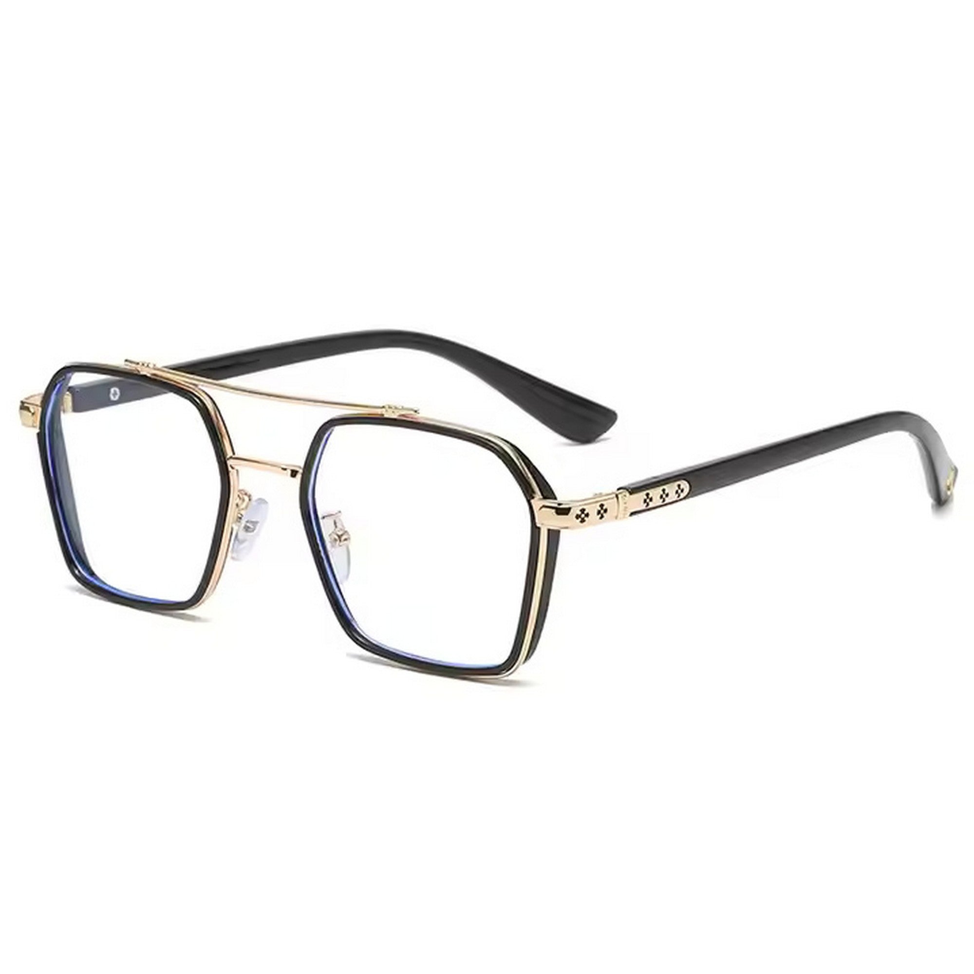 Dervin Zero Power Computer Bluelight Blocking Glasses For Men and Women | Blue Cut Computer Glasses | Anti Glare, Lightweight & Blocks Harmful Rays | Full Rim Square Glasses