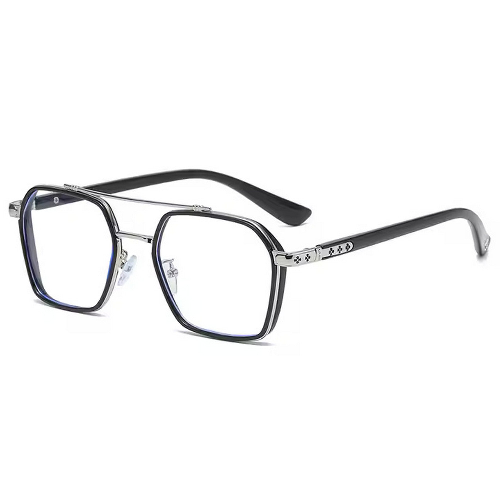 Dervin Zero Power Computer Bluelight Blocking Glasses For Men and Women | Blue Cut Computer Glasses | Anti Glare, Lightweight & Blocks Harmful Rays | Full Rim Square Glasses