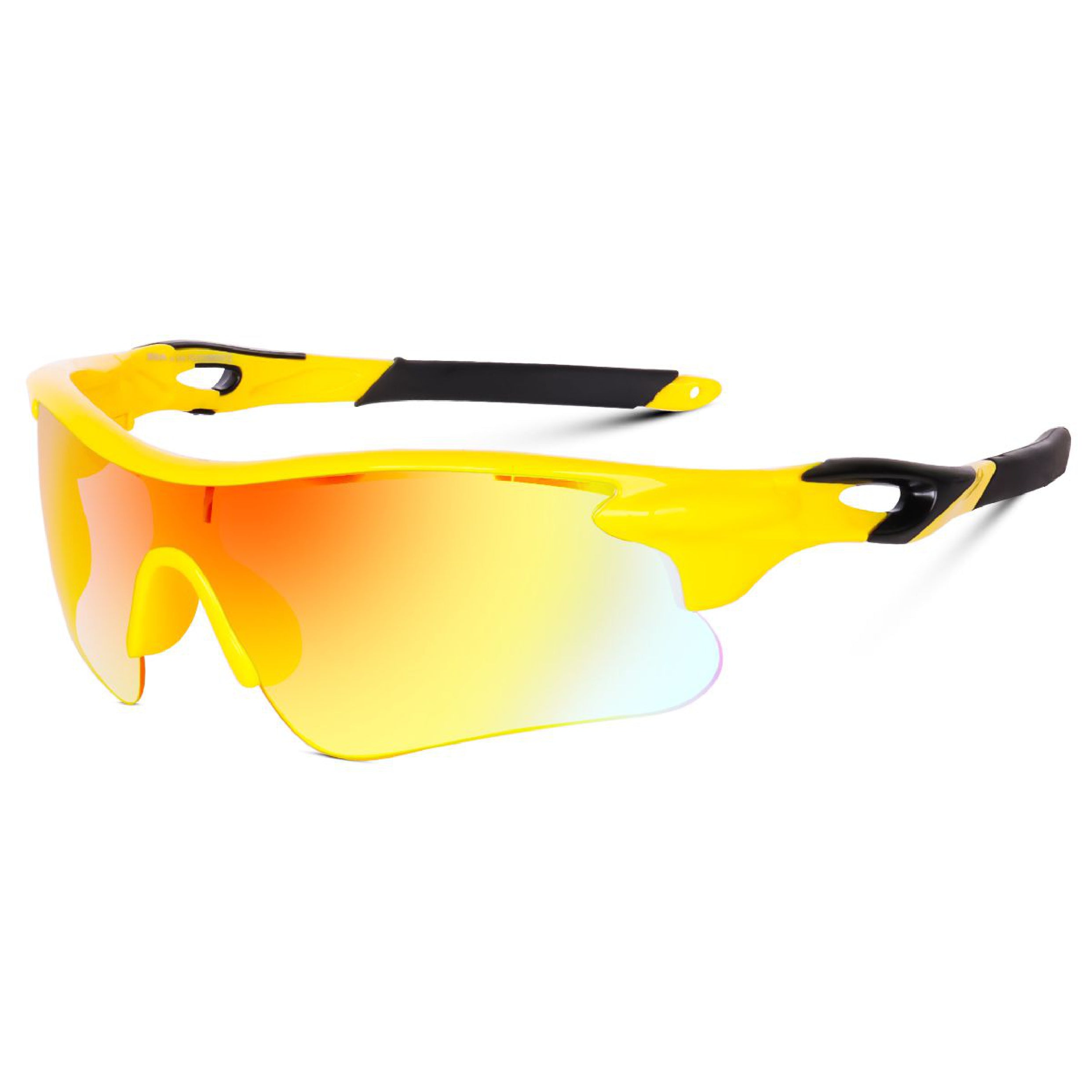 Dervin Non Polarized Oversized Sports Sunglasses for Men Women, Outdoor Cricket Cycling Hiking Fishing Sunglasses