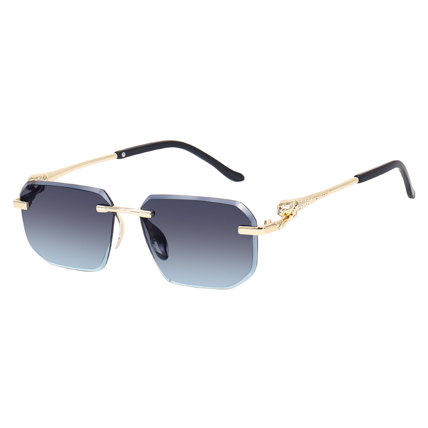 Dervin Rimless Rectanglular Sunglasses For Men and Women | Unisex Frameless Sun Glasses Shades
