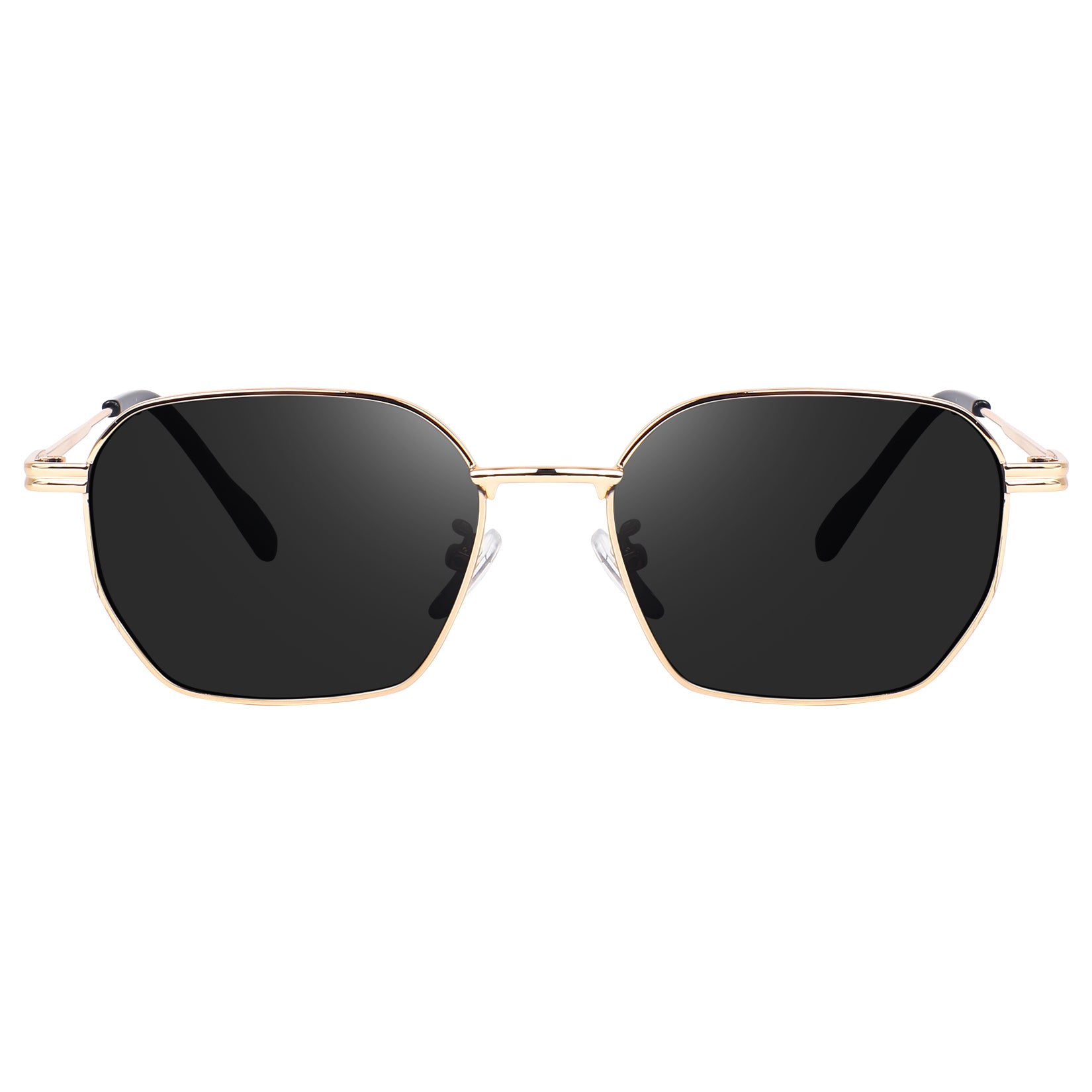 Dervin UV Protected Retro Hexagonal Sunglasses for Men & Women
